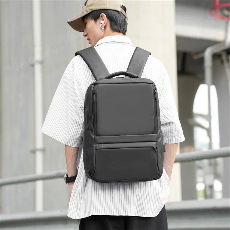 Yao Dong-mochila minimalista impermeable con carga USB, bolso para ordenador portátil de negocios de gran capacidad, multifuncional, elegante, para viaje