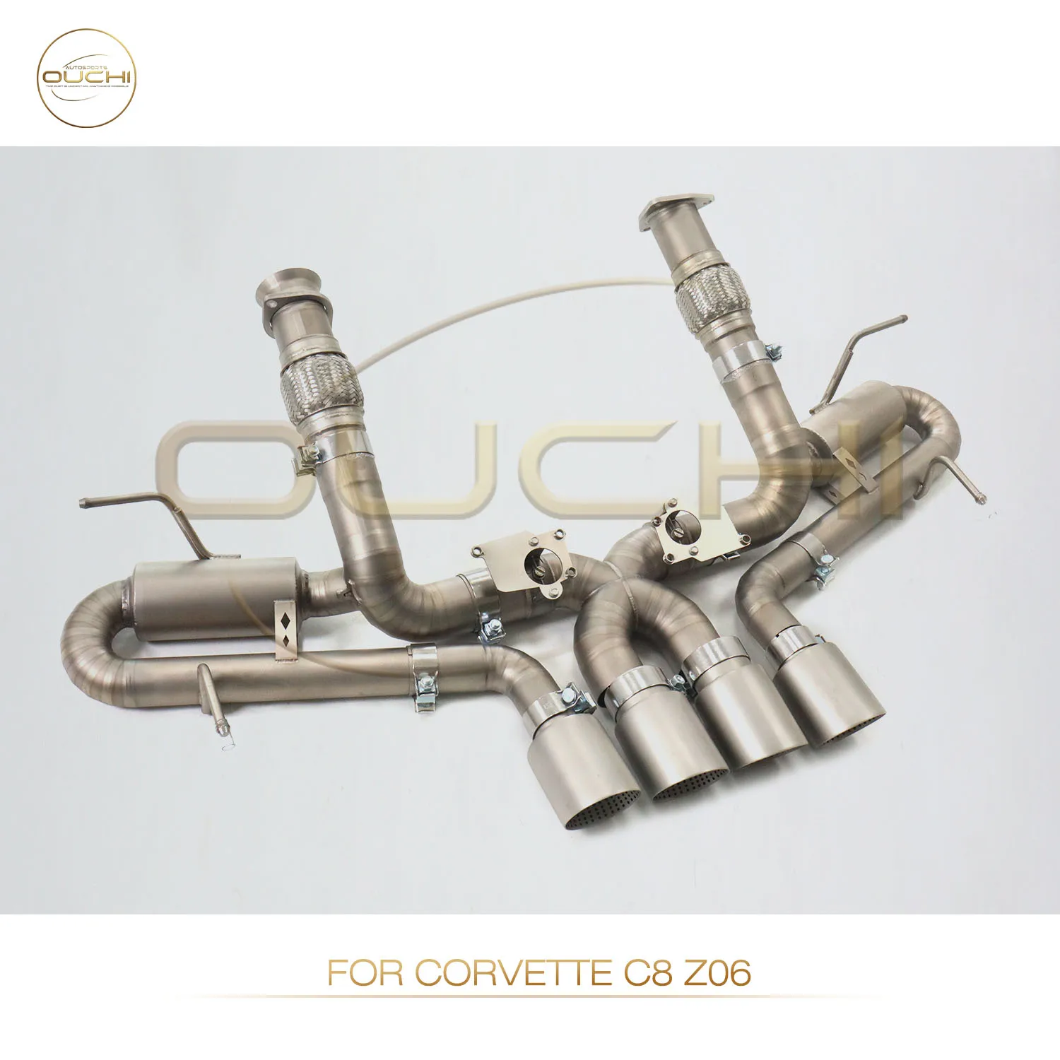 

Ti Exhaust Muffler for Corvette C8 Z06 With Active Valve OEM Function Saving Aggressive Loud Sport Sound