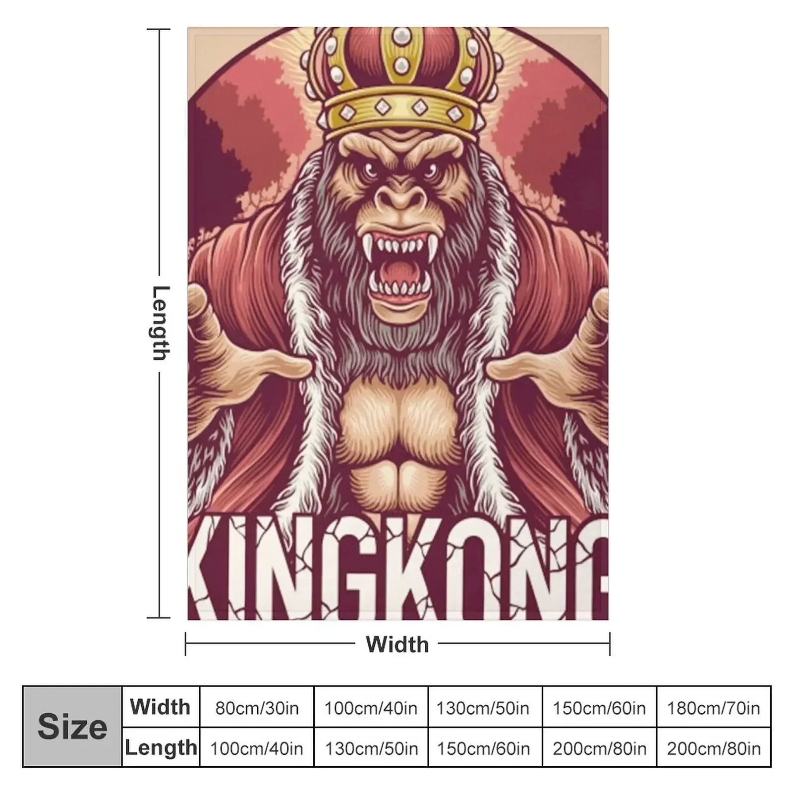 King kong character Throw Blanket Sleeping Bag christmas decoration Luxury Thicken Flannel Blankets