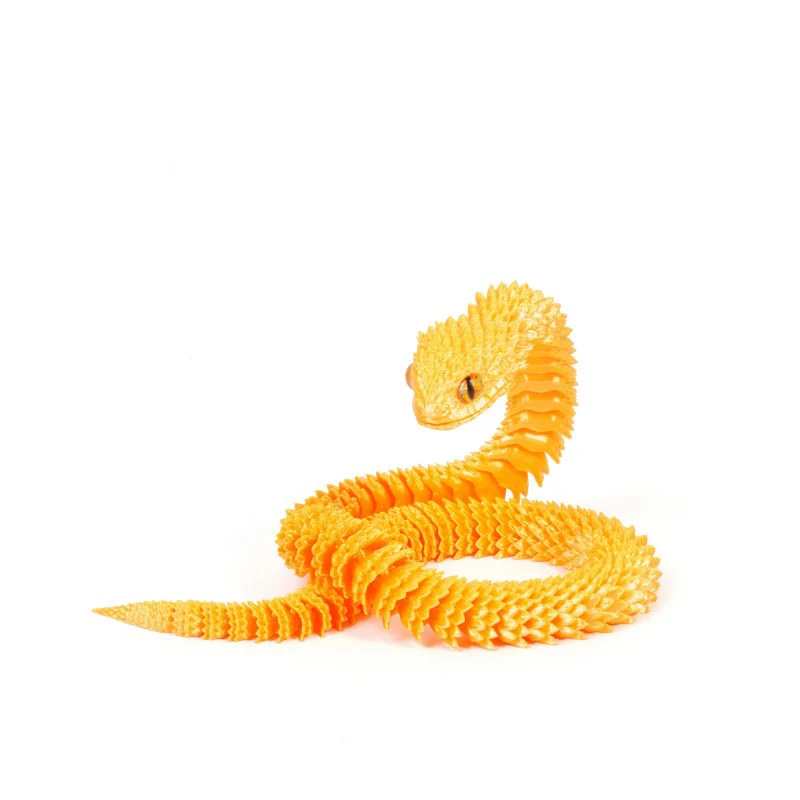 3D-Gedruckte Flexible Schlangenfigur, Perfektes Schreibtisch-Haustier, Tierliebhaber-Geschenk, Halloween-Dekoration