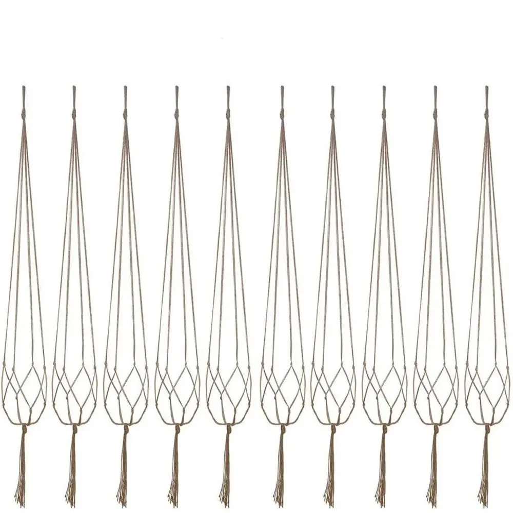 10 Pieces 40'' Plant Hangers, Hanging Planters for Indoor Plants, Pots, Holder Baskets, Jute Rope, Indoor Outdoor Garden Home De