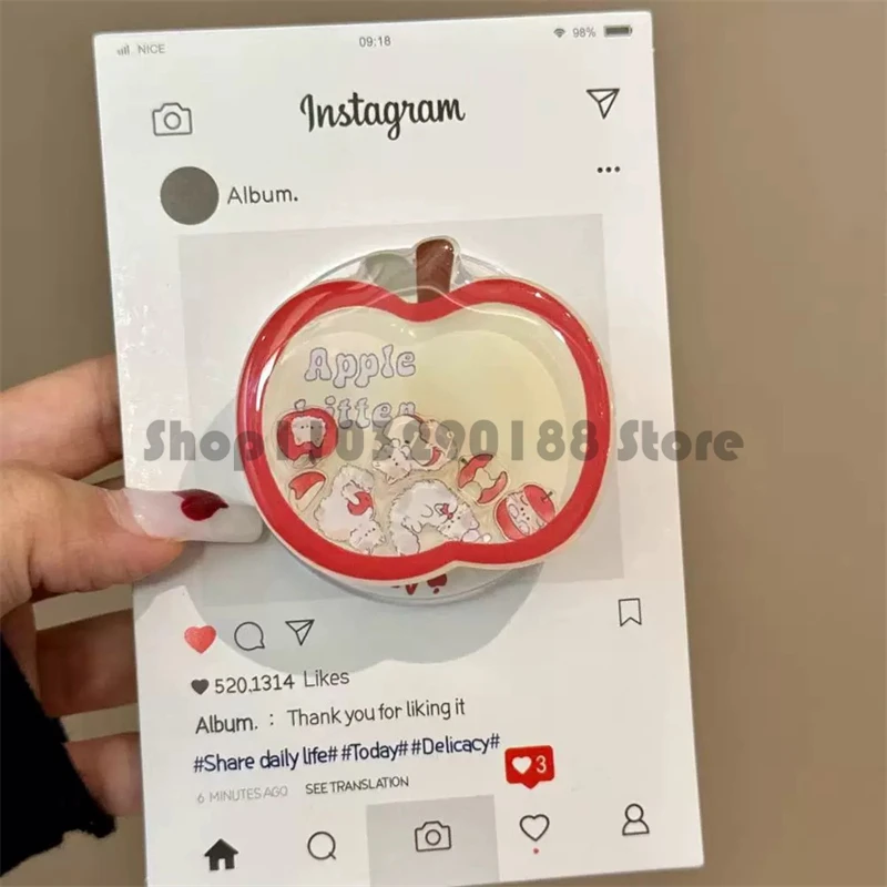 

Korean Cute Quicksand Shake Apple Magnetic Holder Grip Tok Griptok Phone Stand Holder Support For iPhone Pad Magsafe Smart Tok