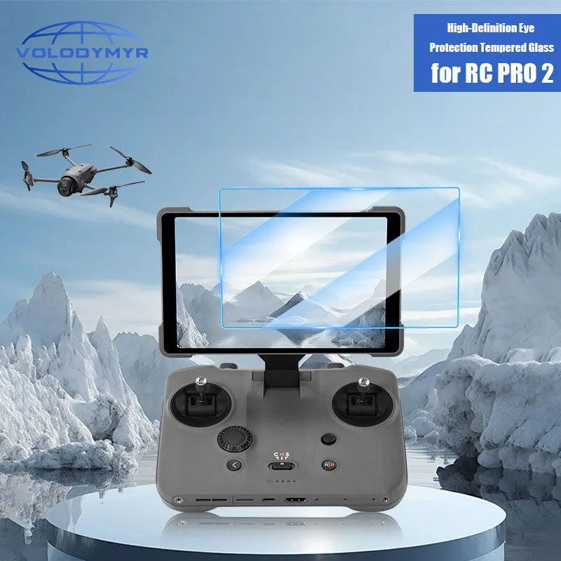 

VOLODYMYR Tempered Film for DJI Mavic 4 Pro RC Pro 2 with Remote Control Screen Protectors 2pcs HD Clear Dustproof Tempered Film