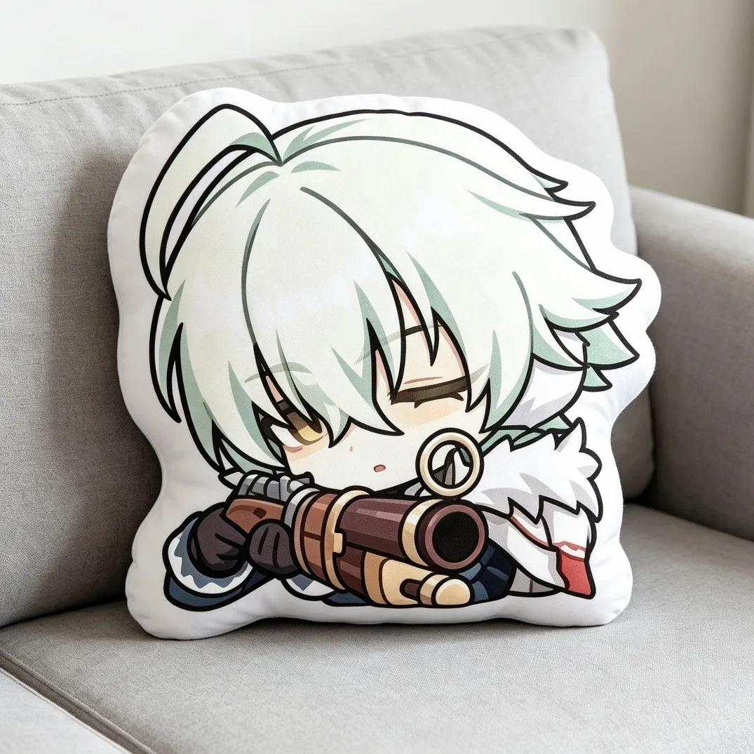 Game Genshin Impact Q-version Cute Cotton Plushie Cartoon Figure Alyosha Pillow Chair Backrest Car Seat Sofa Ornament Xmas Gift view 3