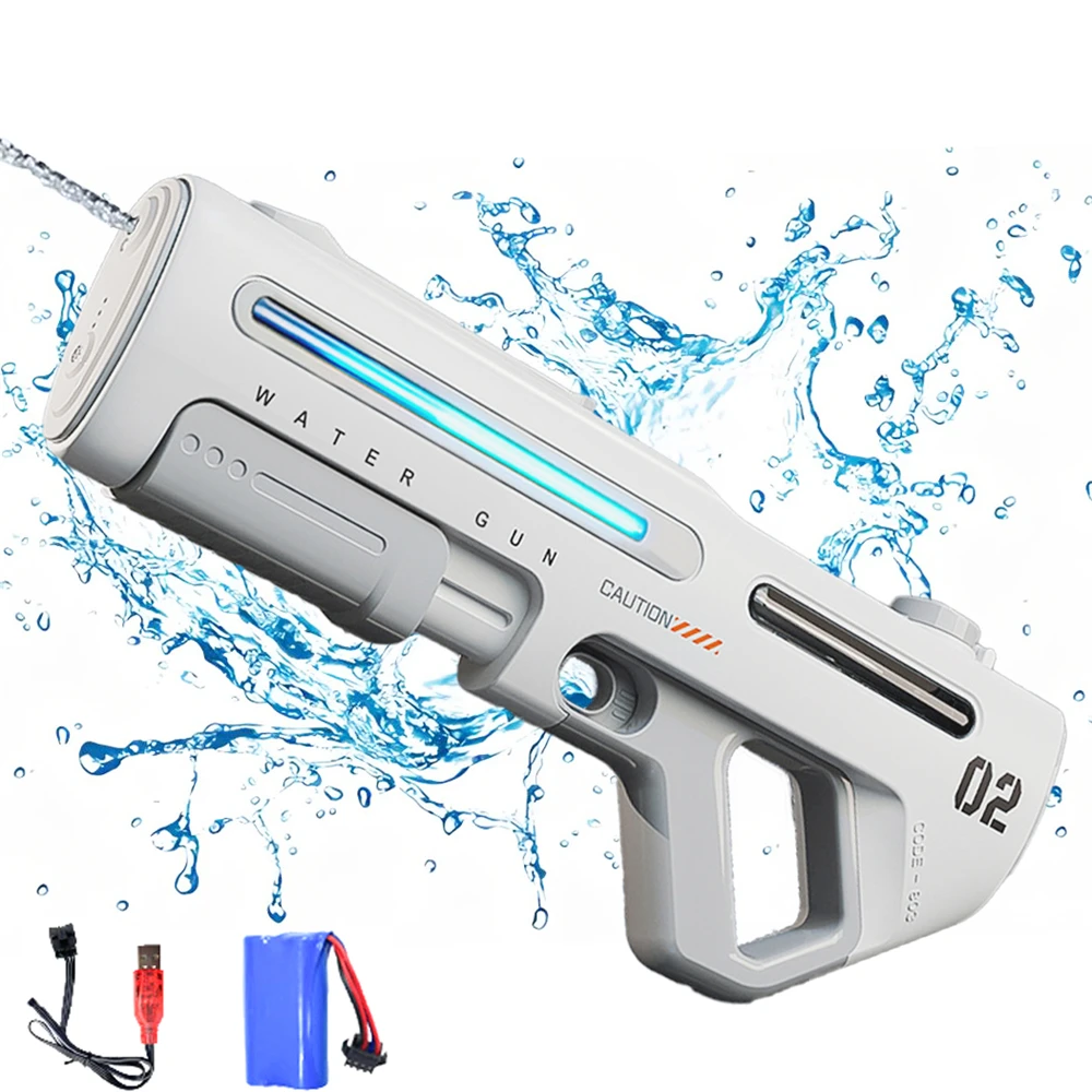 

Electric Water Gun Pulse Water Gun Self-integrated Automatic Water-Absorbing Large-Capacity Lighting Children's Water Gun Toys