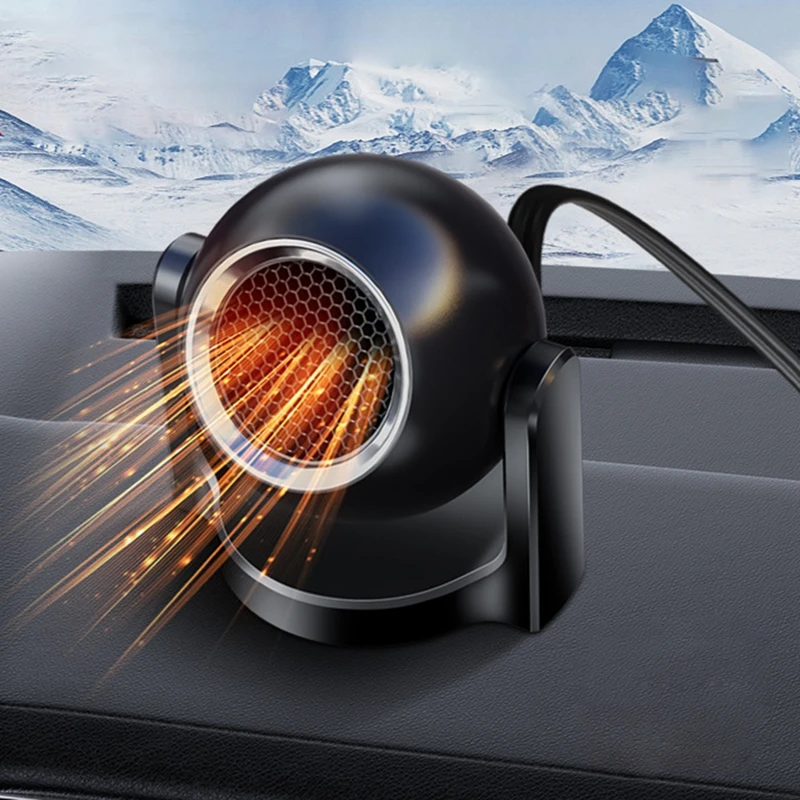 12V Car Heater 2 In 1 Car Windshield Fast Heating Defrost Defogger 360 Degree Rotation Auto Heater for Interior Accessories