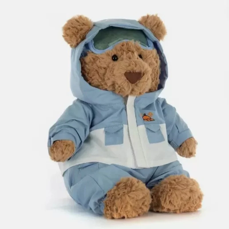 Disponibile 2025 Inverno Nuovo Jc Christmas Ski Series Tuta da sci Orso Abbigliamento da sci Peluche Bambola Kawaii Bambini Bambola Regali a sorpresa di Natale