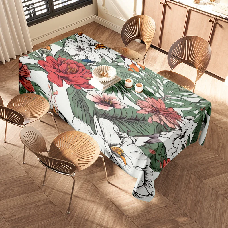 Vibrant Floral TableclothA Must-Have for Your Dining Room Décor