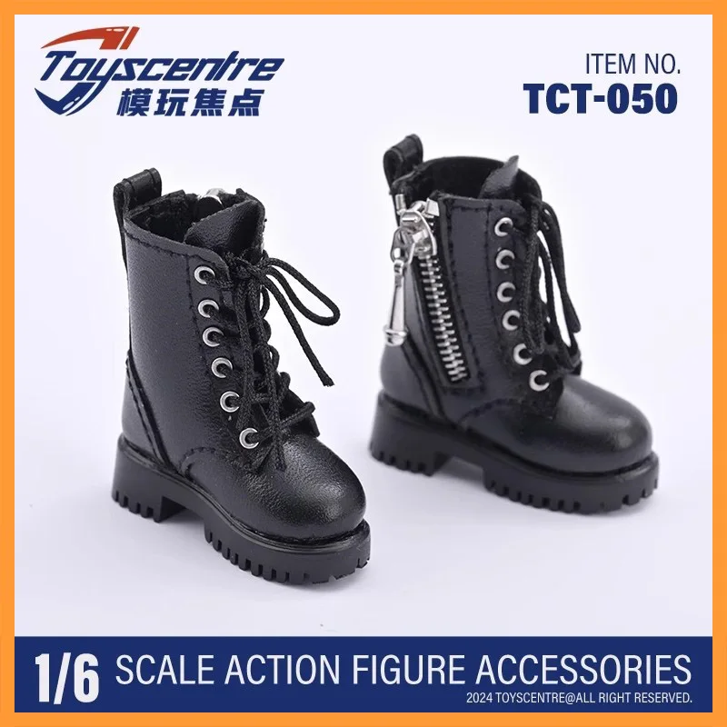 

In Stock TCT-050 1/6 Scale Black Cool Style Fake Lace Zipper Toy Shoes Fit 12inch Action Figure Model Toys