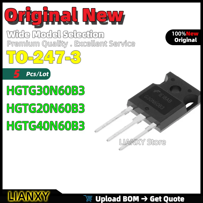 

5 шт. TO-247-3 HGTG30N60B3 HGTG20N60B3 HGTG40N60B3 IGBT новый оригинальный