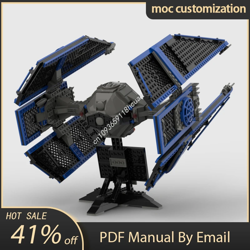 

871 шт. Moc-7181 Star Battle UCS TIE Interceptor Модель Строительные блоки Кирпичи Diy Творческая сборка Развивающие игрушки Подарок для детей