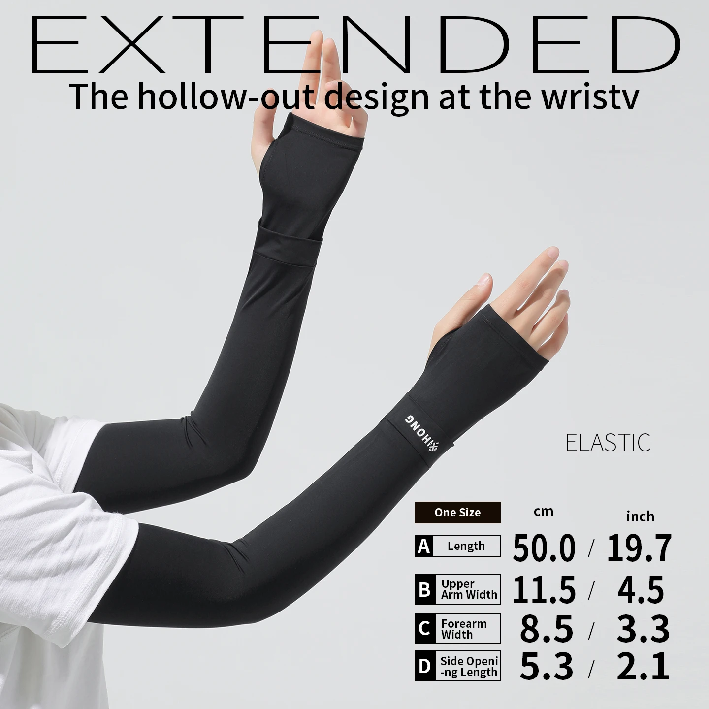 Summer women's sun protection sleeves, long-arm sleeves with thumb holes, ice sleeves, suitable for outdoor sports and cycling view 2