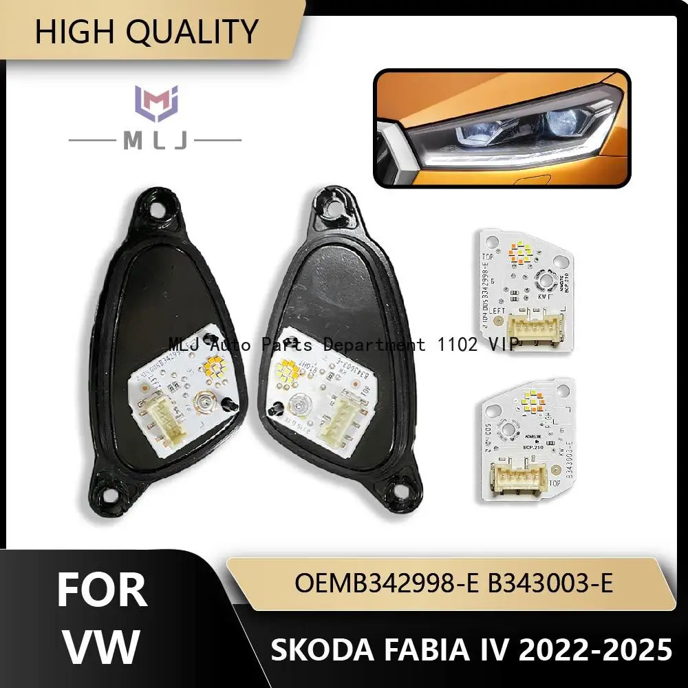 Module de commande de feux de jour à LED pour Skoda Fabia IV 2022-2025, accessoires de voiture, feux de jour, OE B342998-E B343003-E