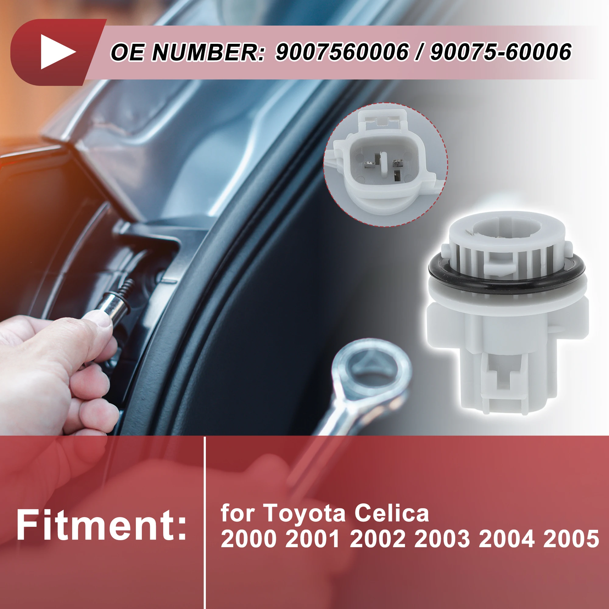 

X Autohaux, 1 шт., разъем переднего указателя поворота для Toyota Celica 2000-2005 No 9007560006/90075-60006, разъем лампы, 2 контакта