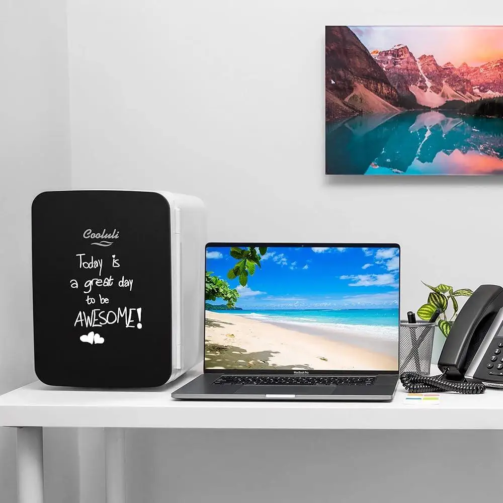 Портативный мини-холодильник, термоэлектрический охладитель, грелка 10 л, автомобиль, офис, общежитие, легкий, компактный, для хранения еды, напитков, ухода за кожей