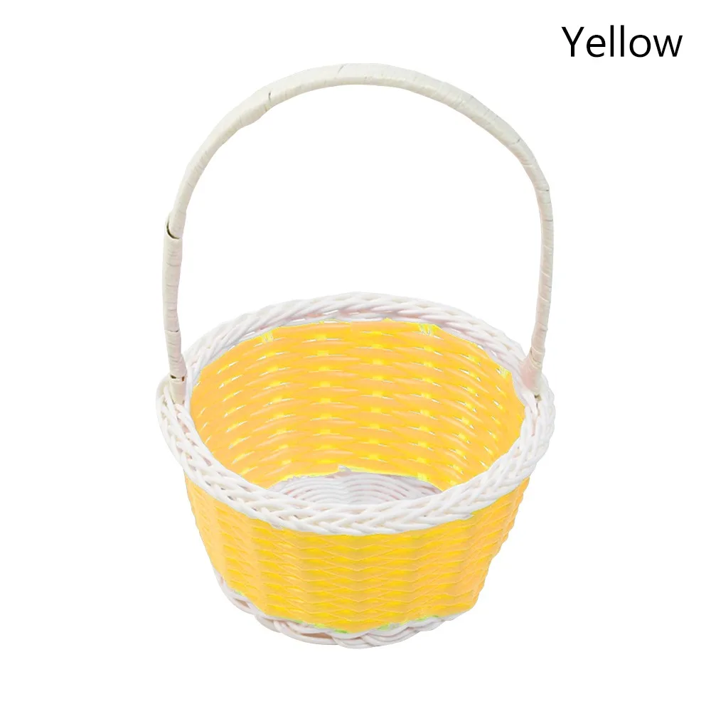 Beautiful Hand Made Flower Storage Basket Plastic Vine Round Shape Storage Baskets Wicker Flower Basket For Plant Home Wedding