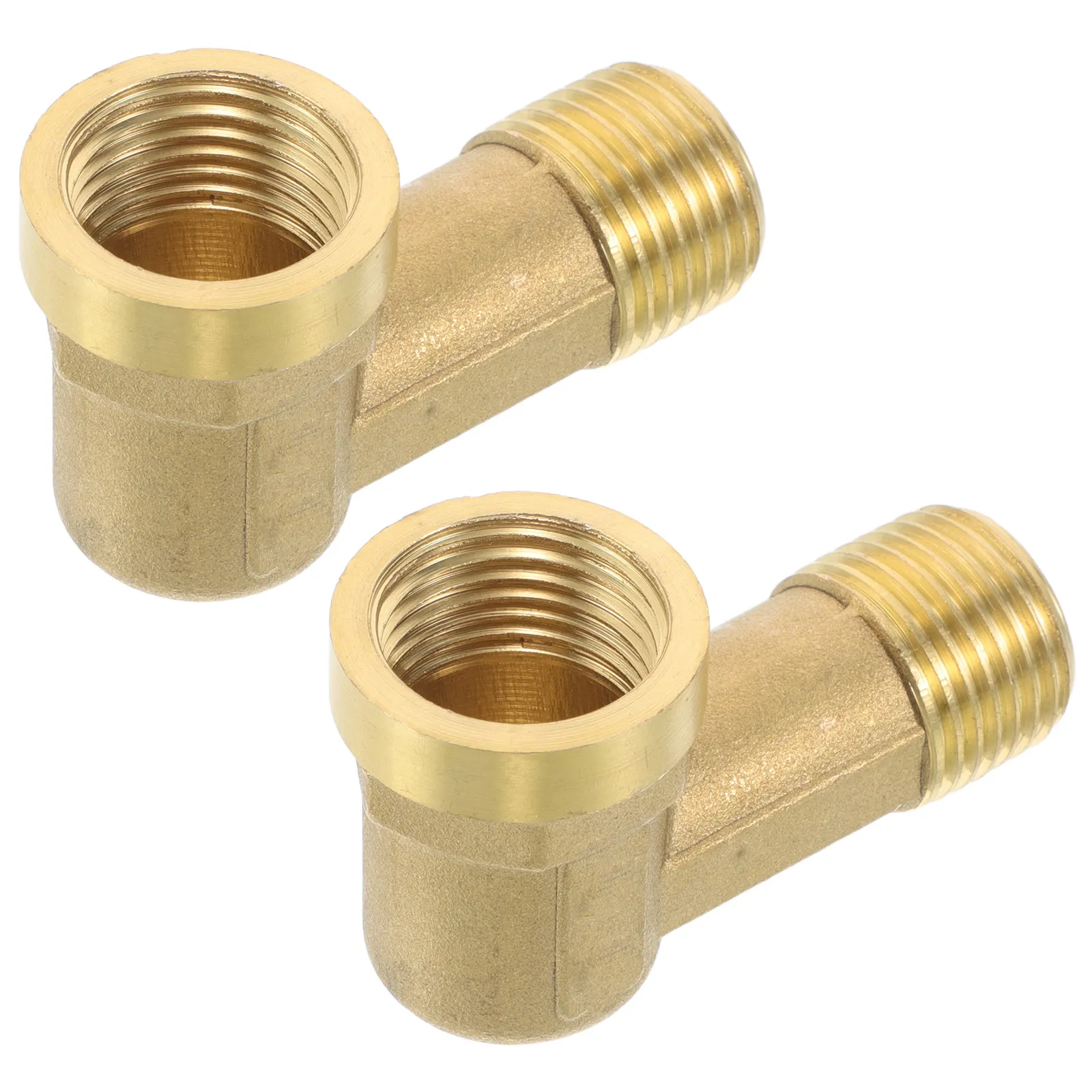 2 Pcs Brass Pipe Extension 90 Degree Fitting Garden Hose Adapter Fittings Connector Elbow