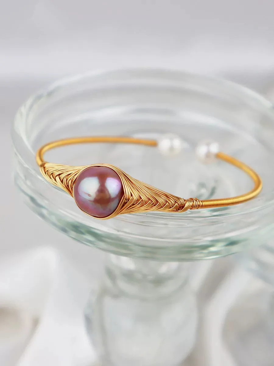 100 % natürliche Süßwasserperle, 14 Karat Gold gefüllt, Damen-Armreif, Schmuck, Frauen-Geburtstagsgeschenke, kein Verblassen, günstig – Detail 6