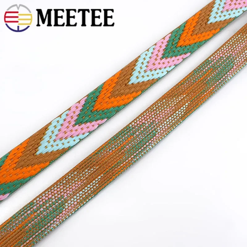 2Meters Polyester Jacquard Webbings 22mm Backpack Pet Strap Webbing Label Ribbon Sewing Tape Bias Binding Clothing Accessories