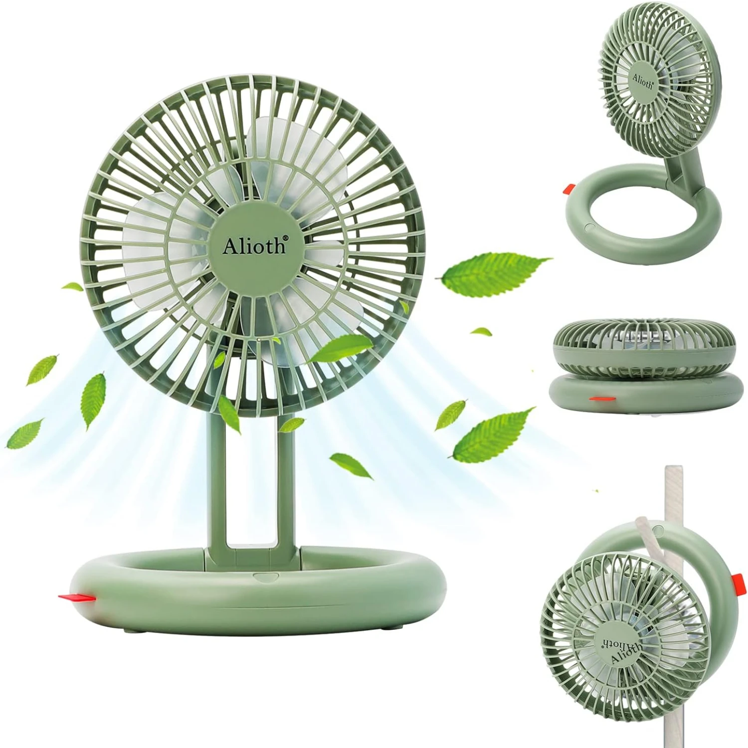 Efficient, Compact, Portable Mini Rechargeable Oscillating Desk Fan with Adjustable Speeds - Small Handheld Personal Fan - Conve