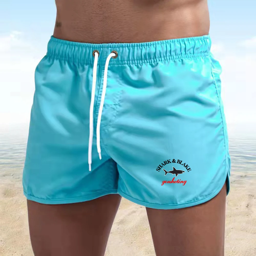 2024 Summer Fashion Trend Versatile Men's mesh lined swimsuit beach shorts board soaking sportswear casual