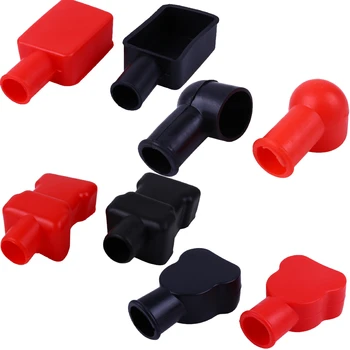 2pcs רכב סוללה PVC לבודד מסוף כובע 12V שלילי חיובי מגן מלחציים החלפת סוללות כיסוי אביזרי רכב