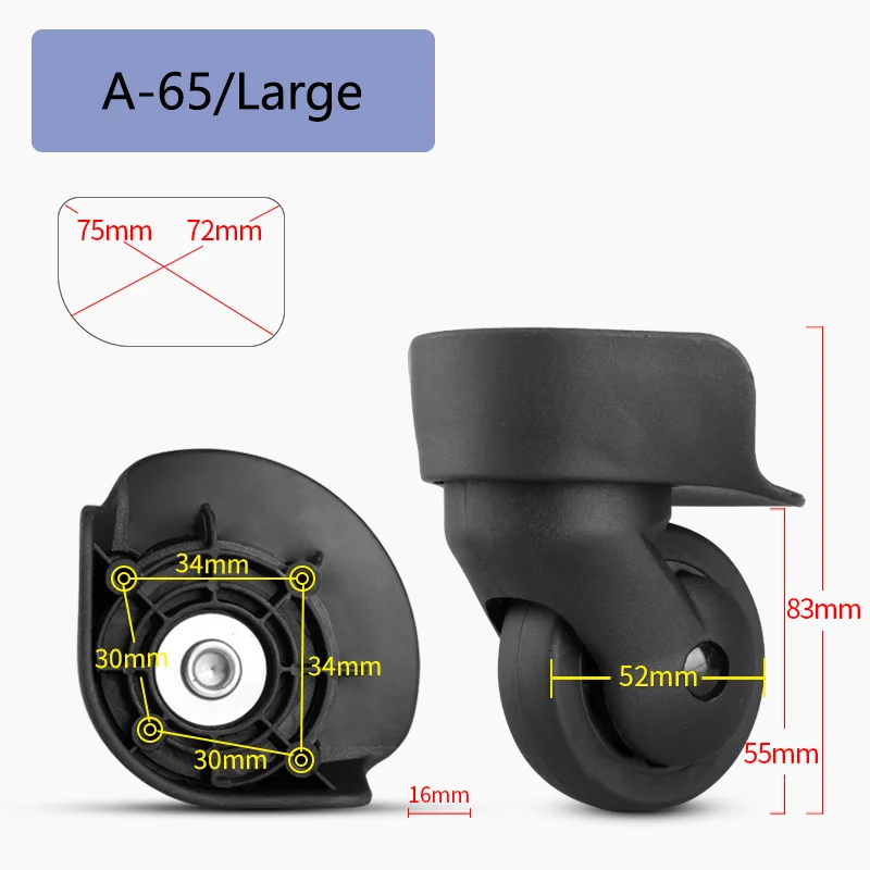 Suitable for Hongsheng Suitcase A-65 Universal Wheel Luggage Accessories Spare Parts for Trolleys Wheel Replacement Repair