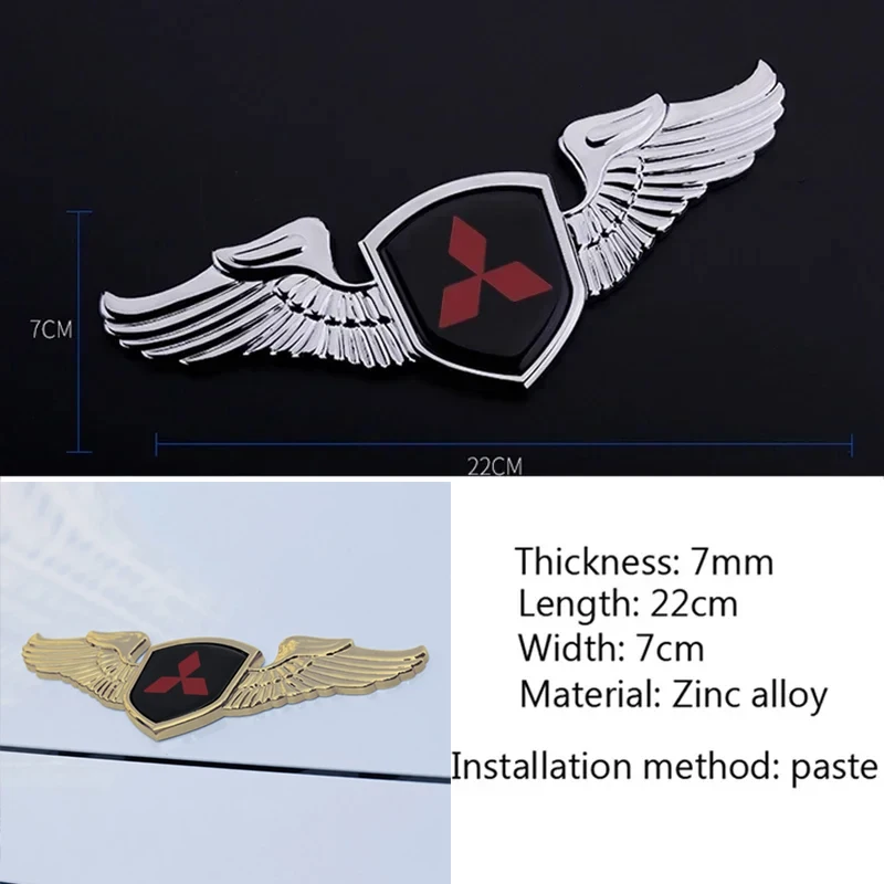 

Автомобильный передний капот, эмблема, металлический значок, наклейка, Стайлинг для Mitsubishi L200 Pajero RALLIART ASX Lancer Outlander Mirage Eclipse