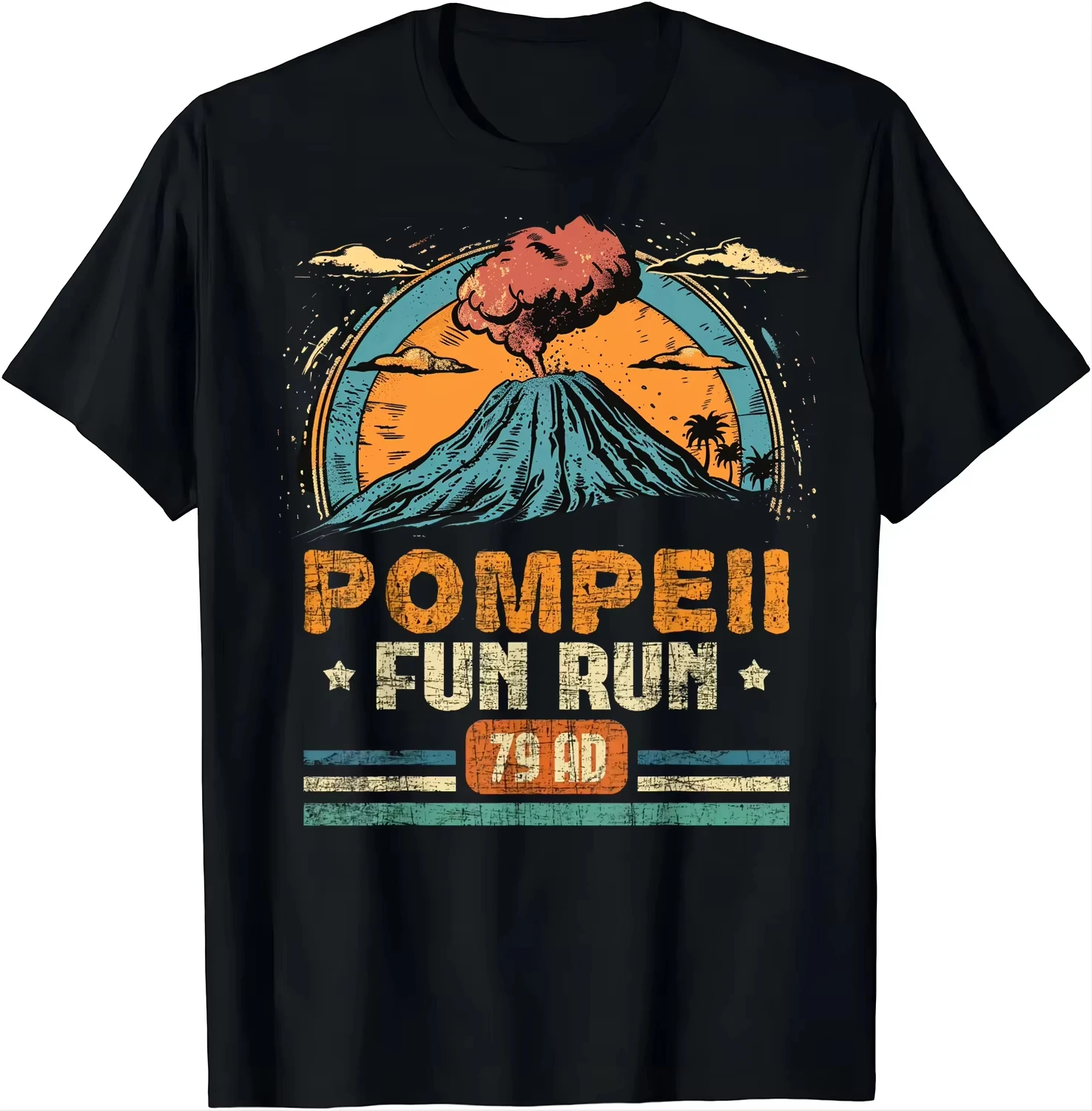 T-shirt graphique de géographie et de volcanologie, t-shirt vintage unisexe, hauts décontractés pour l'été, streetwear, mode fan