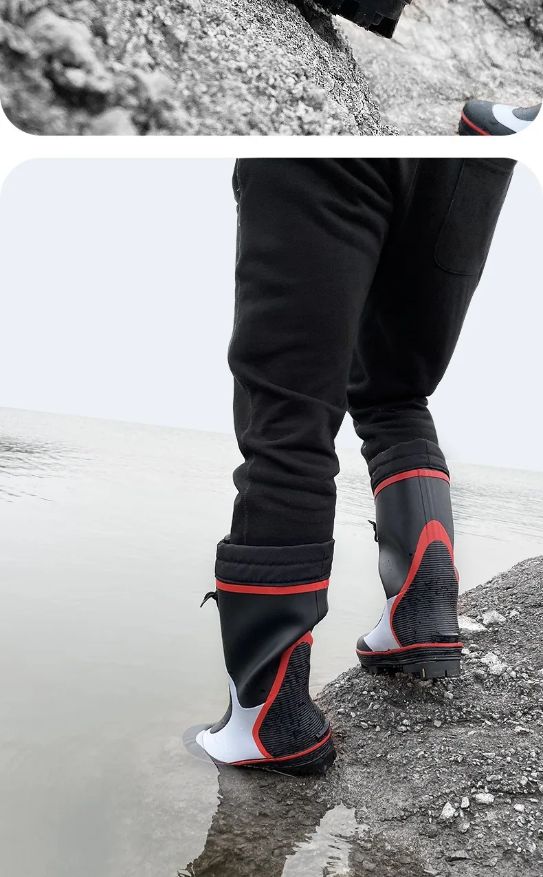 Waterproof Fishing Boots for Men, Non-Slip Steel Nails, Outdoor Rubber, Wear Resistant, Anti Slippery Shoes, Sea Reef, 30