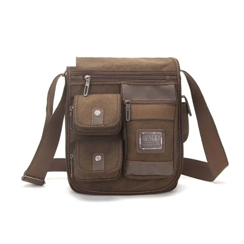 

Vintage Retro Canvas Shoulder Bags New Multifunction Man Leisure Tooling Messenger Package School Handbag