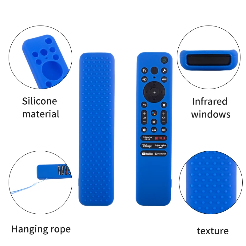 Silicone Protective Cover for Sony RMF-TX810U TX811U TX910U 2023 Remote Control Non-slip Soft Shockpro Protective Cover Shell