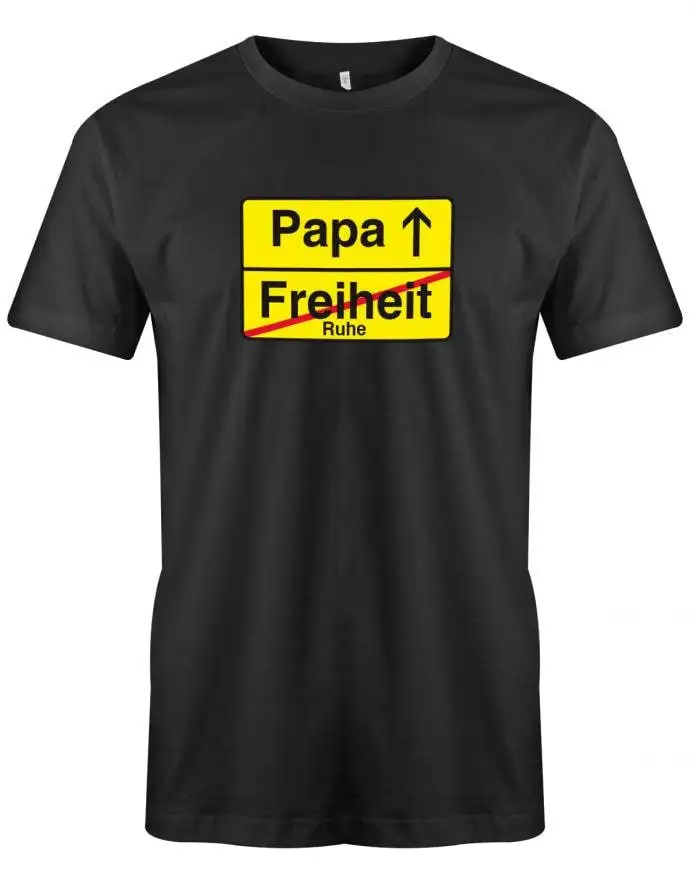 Werdender Papa T Shirt Freiheit Ruhe Ortsschild Geschenk Für Werdende Väter