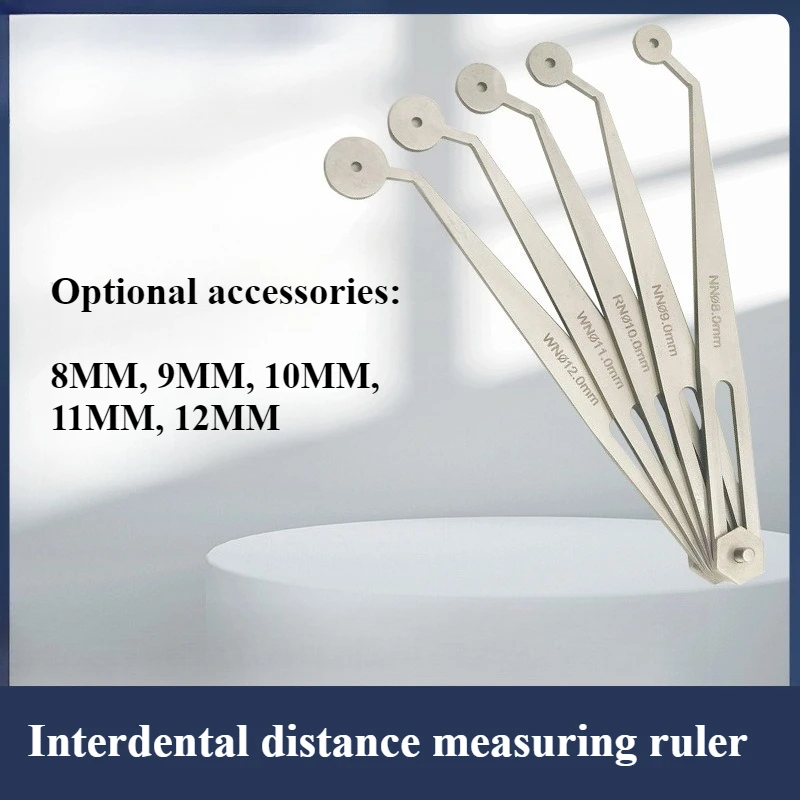 Dental Tools Tooth Spacing Measuring Ruler Planning Positioning Ruler Adjustable Ruler Blades Professional Measuring Instruments