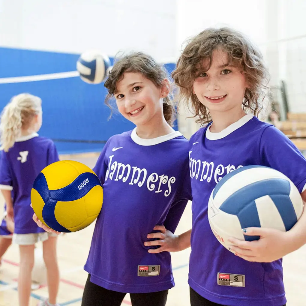 Professional Game Indoor Volleyball Versatile Performance Size 5 Physical And Mental Benefits High Yellow Blue 8.1inch 1pc