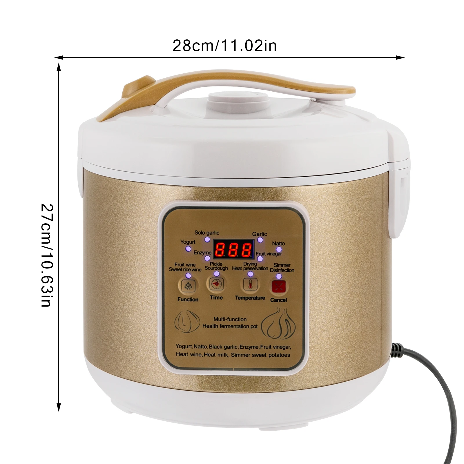 6L schwarzer Knoblauchfermenter, schwarze Knoblauchfermentationsmaschine, automatische intelligente Fermentationsbox für Joghurt, Natto