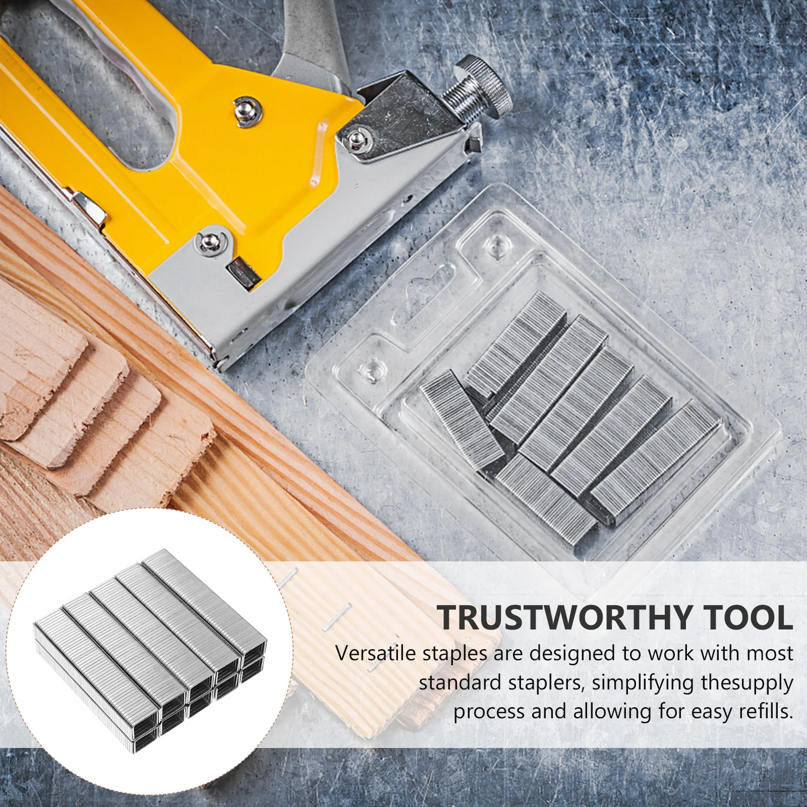 

5000Pcs Door Type Nail Heavy Duty Metal Steel Nail Replacement Staples for Stapler Nailers Long Service Life Door-Type Staple