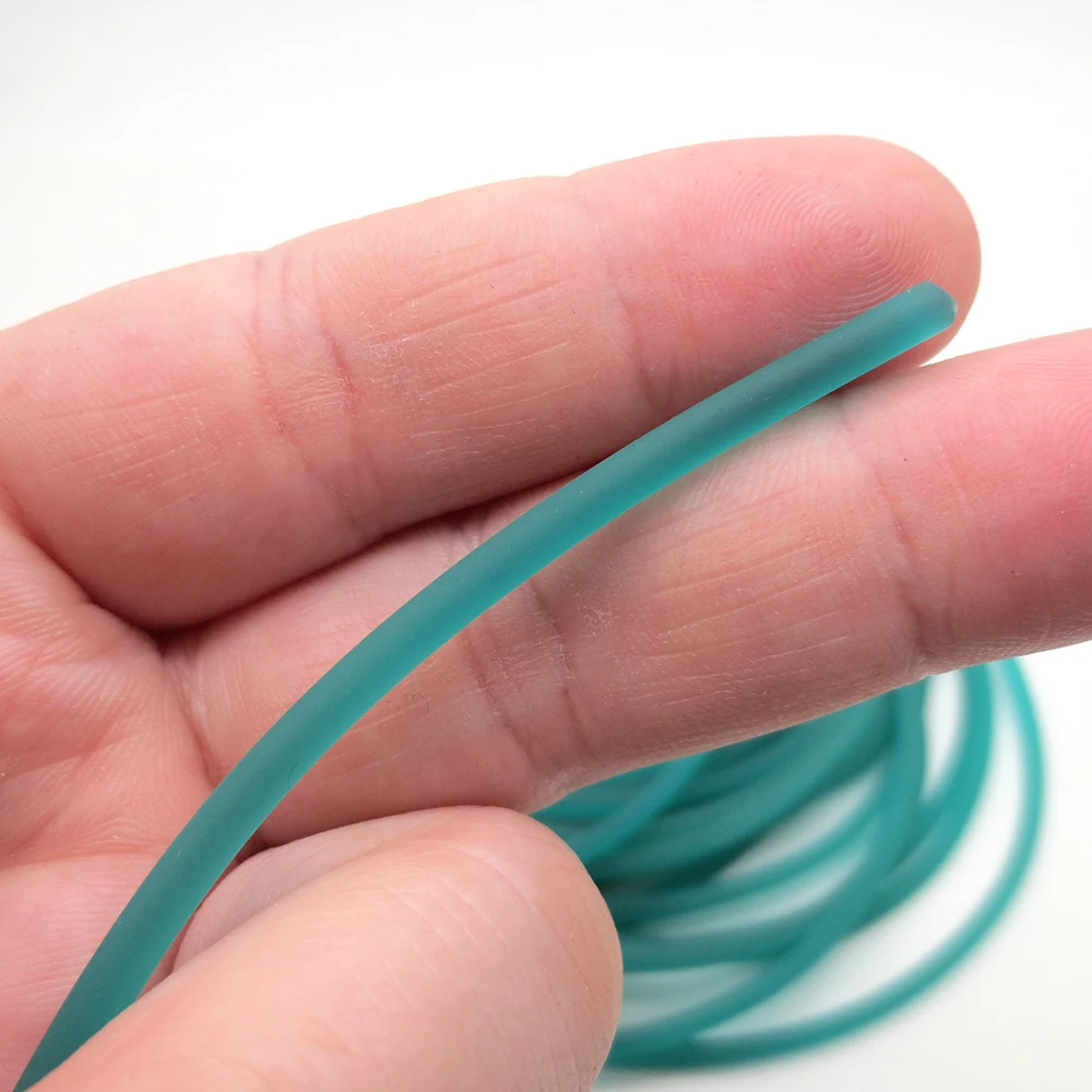 High Elastic Solid Rubber Band, Tension Releasing Rubber, Green Color, Diameter 3mm, 5-10m