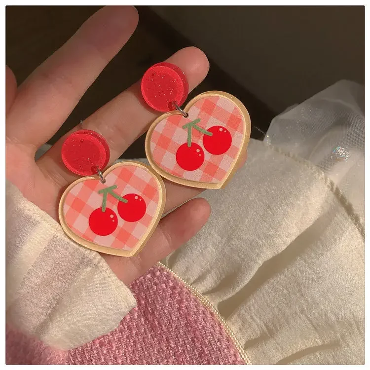 2022 Oil Painting Style Color Flower Earrings, Niche Design, Spring/summer Earrings, Acrylic Earrings for Women