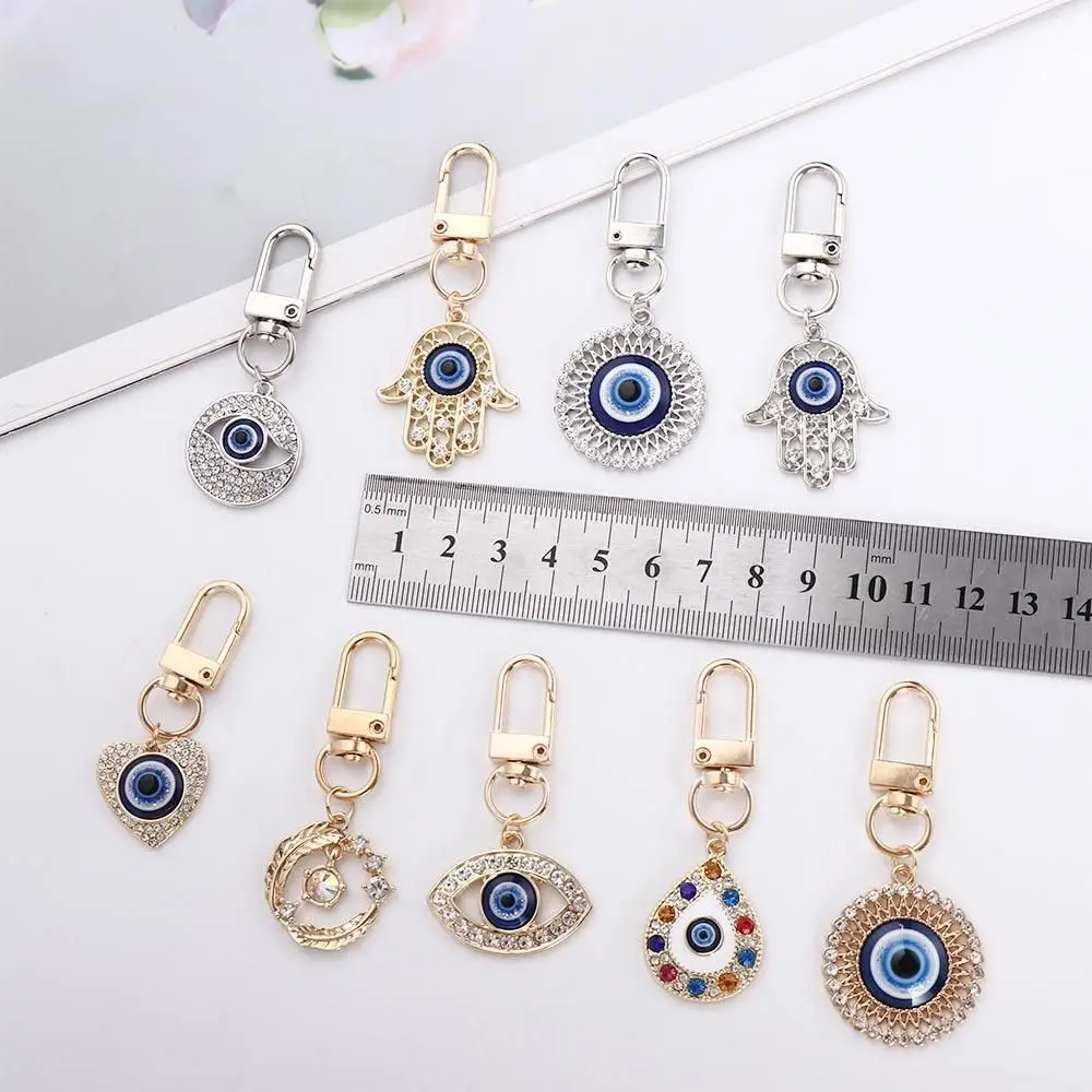 Holder Evil Eye Key Chain Car Accessories Cartoon Car Keyring Amulet Hamsa Hand Keyring Buddha Hand Keychains Evil Eye Keychain