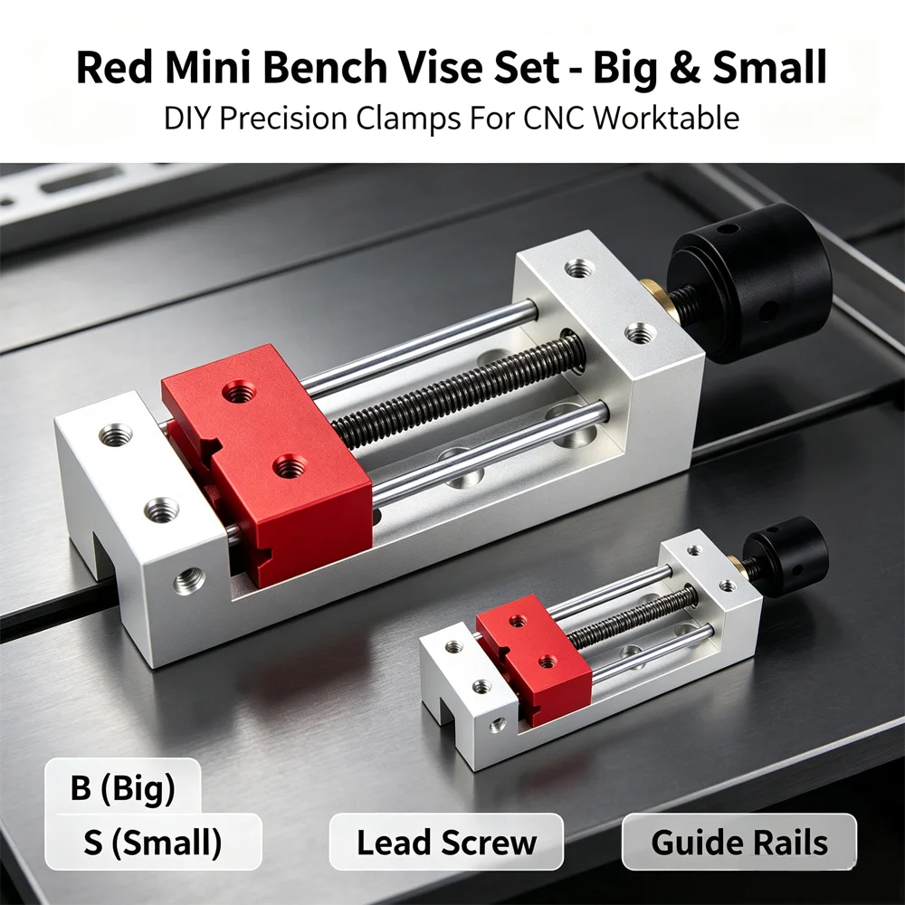 CNC Engraving Machine Parallel-Jaw Vice Precision Flat Tongs For Carving Hollowing Relief Milling Workpiece Clamping Fixture