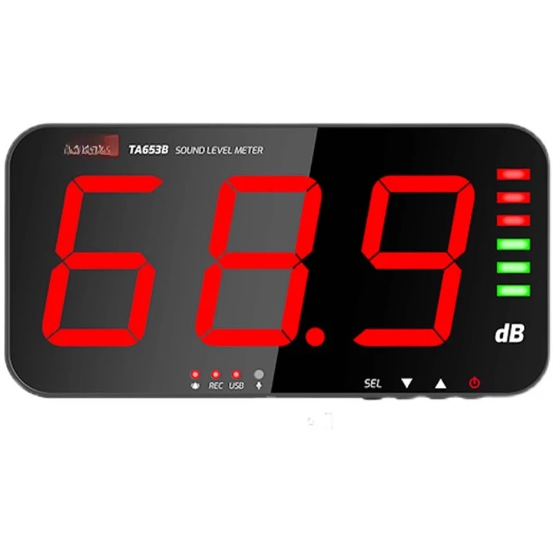 

Noise Detector TA653A/654B Large Screen Noise Meter Wall-mounted Decibel Tester High Precision