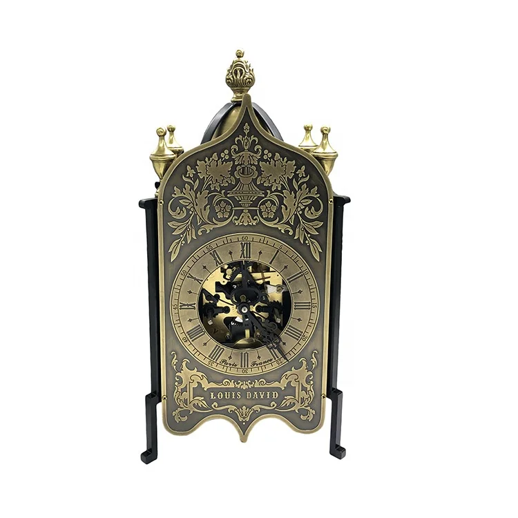 

Chinese manufacturing factory metal luxury alarm clock model customized design retro crafts
