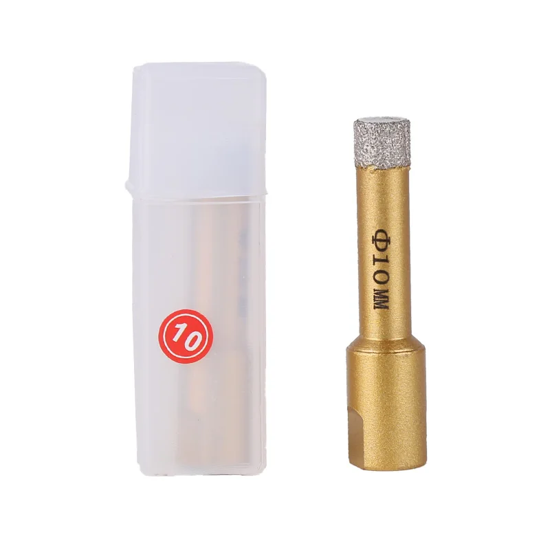 6-12Mm M10 Benang Vakum Brazing Kering Berlian Pengeboran Inti Bit Keramik Ubin Lubang Melihat Granit Marmer Porselen Alat Bor Bata