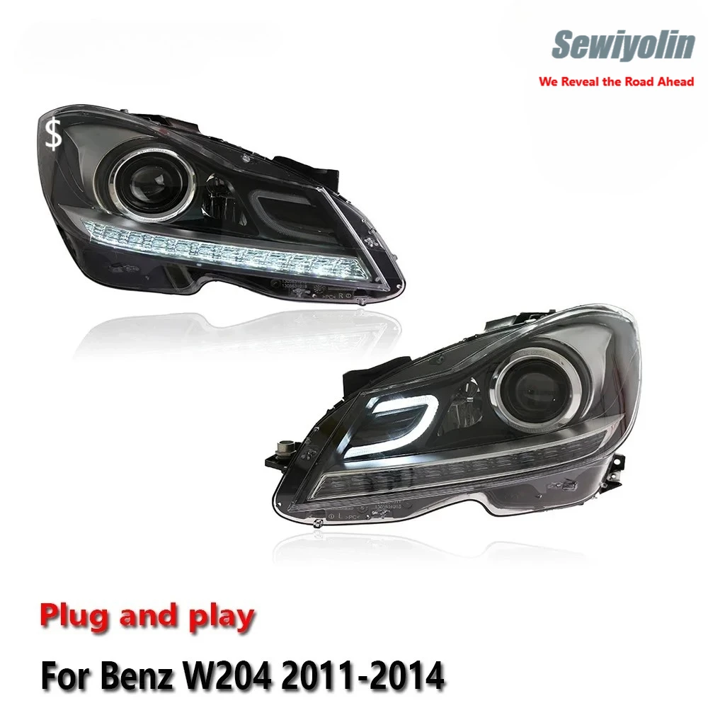 

Car LED Headlight Parts For Benz W204 2011-2014 Fog DRL Brake Turn Signal Lamp Plug And Play
