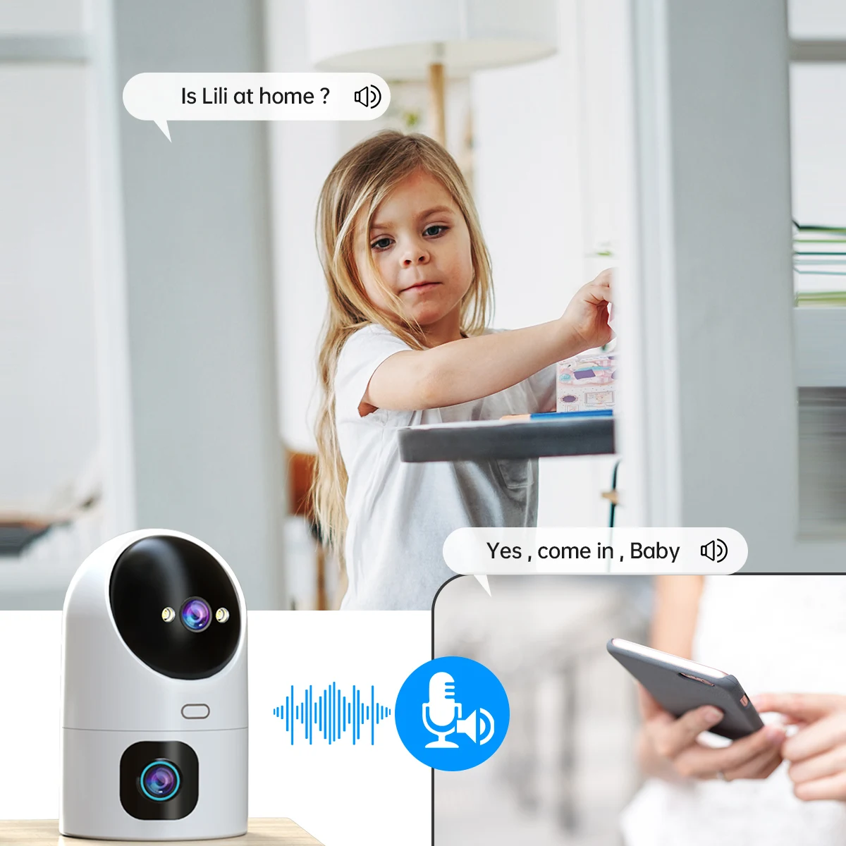 Jooan 4k 6mp IP-Kamera Doppel objektiv Dual-Screen-CCTV-Überwachungs kamera 5g WiFi Home Baby Monitor Auto Tracking Video überwachungs kamera