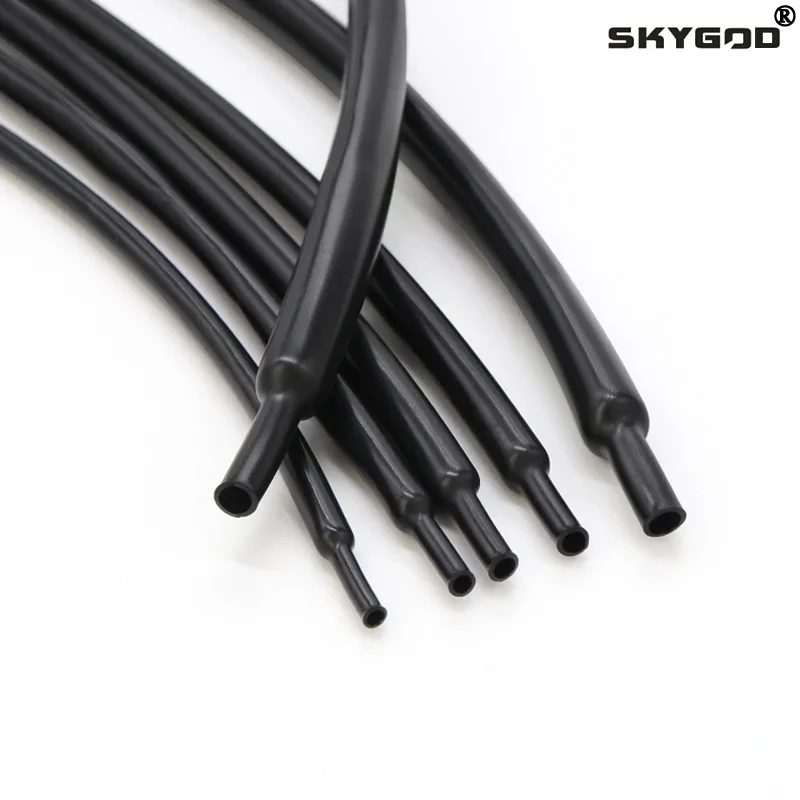 2/5/10m 1mm~16mm 2:1 Flexible Shiny Heat Shrink Tube Soft Elastic Cable Sleeve Professional Audio Earphone Line Wire Wrap Cover