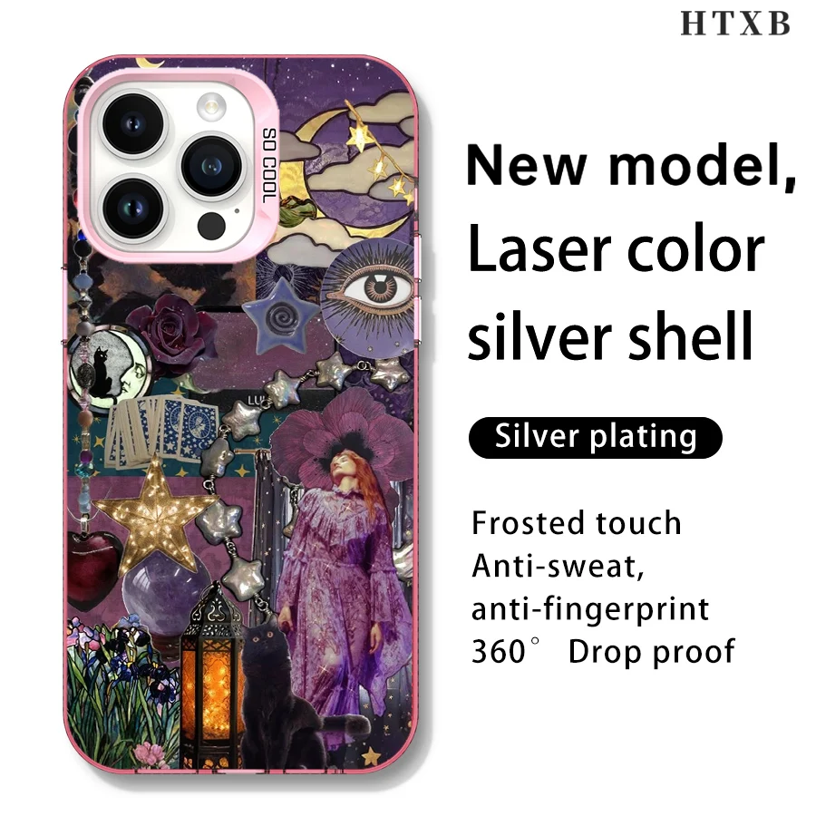 حافظة هاتف أرجوانية Witch Realm Puzzle لهاتف iPhone 17 إلى 11 Pro Max Plus #3