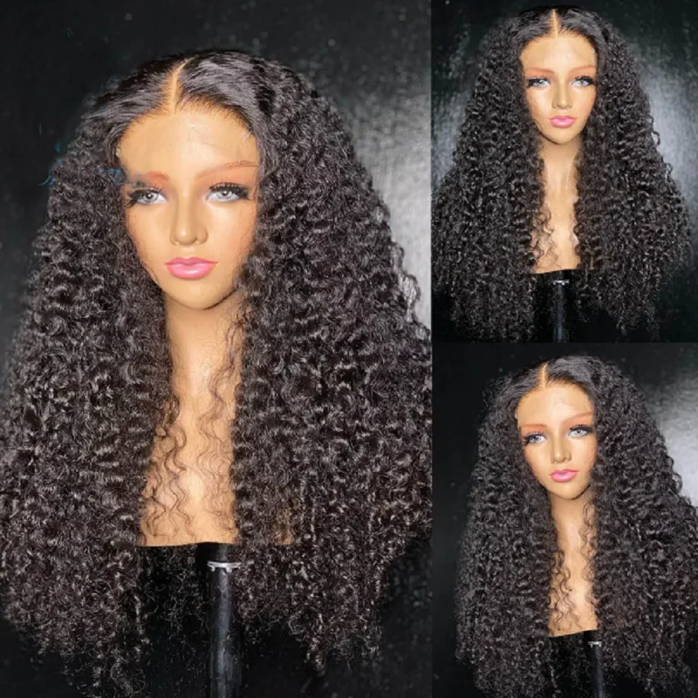 

Мягкий длинный 26-дюймовый черный странный вьющийся парик плотности 180 13x4 на шнуровке для чернокожих женщин детские волосы бесклеевые предварительно выщипанные термостойкие