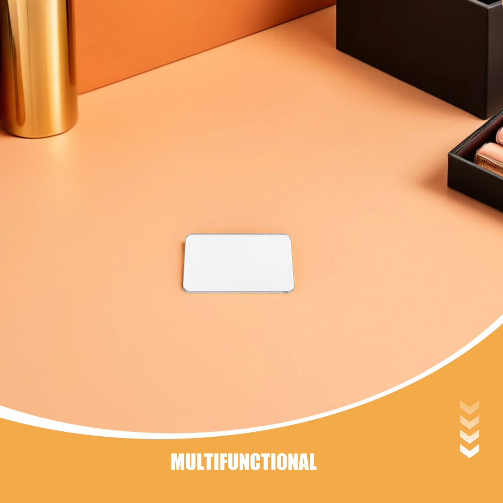 Calcomanía para espejo trasero de teléfono, adhesivo reflectante transparente para espejo de maquillaje, compacto, conveniente para llevar todos los días, 6 uds.